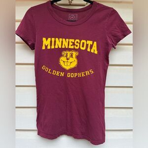Minnesota Golden Gophers maroon/yellow, short-sleeved round neck top, USA, Small